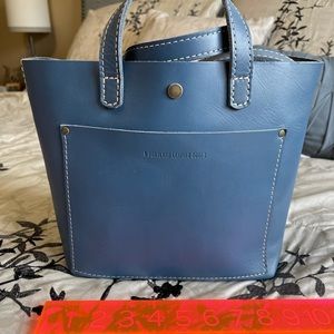 Portland Leather Goods Mini Crossbody- Bluebell